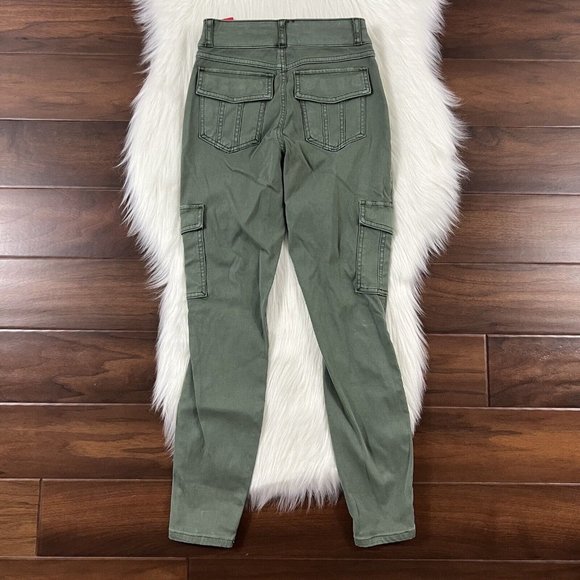 Spanx Size Small Petite SP Soft Sage Stretch Twill Ankle Cargo Pants - Picture 7 of 9
